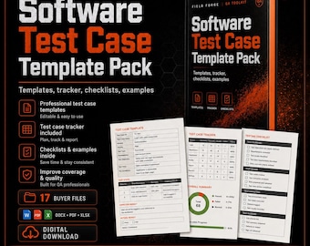 Paquete de plantillas de casos de prueba de software para evaluadores de control de calidad