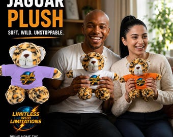 Jaguar Plush met Limitless With Limitations™ Mirror Ball T-shirt | Knuffeldier