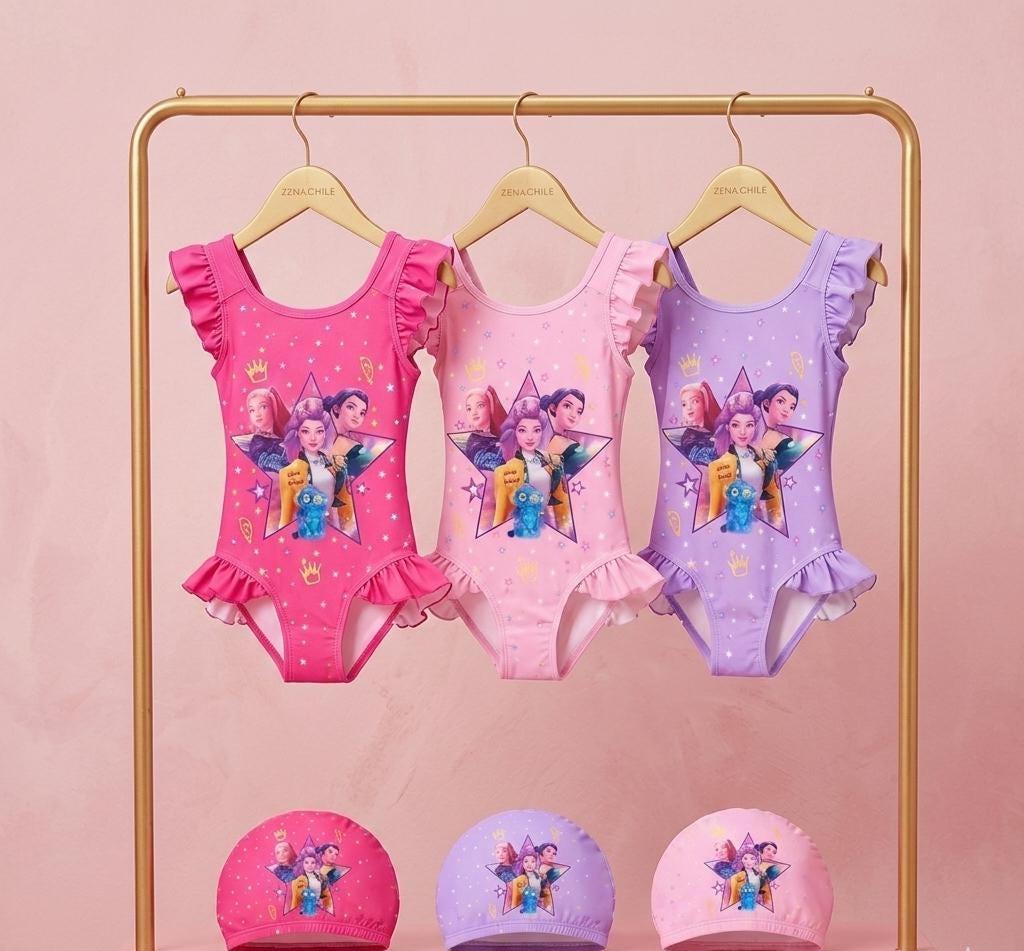 Maillot de bain 3 pièces 2025 pour fille, ensemble bikini mignon Maillot de bain 3 pièces 2025 pour fille, ensemble bikini mignon