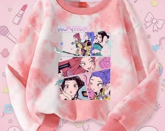 Kpop Demon Hunters Kids Hoodie – Idol Outfit Zip Jacket, Kpop Merch Apparel, Cute Korean Style Anime Hoodie Gift