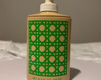 Vintage c. 1979 Softsoap Liquid Soap Dospenser Beige Green White