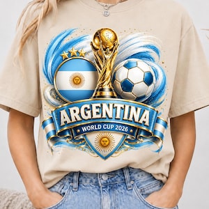Argentina World Cup 2026 PNG Bundle, Argentina Football Digital Design, Argentine Fan PNG, World 2026 Sublimation, Vamos Argentina image 12