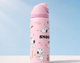 New Snoopy Owala Pink Water Bottle Stainless Steel Exclusive Edition