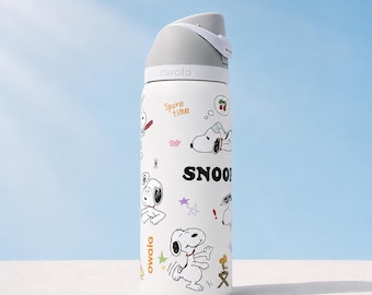 New Snoopy Owala  White Water Bottle Stainless Steel Exclusive Edition