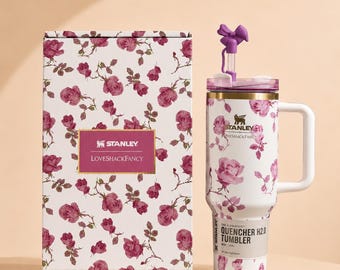 Stanley 40 Oz Tumbler Coquette Travel Cup with Straw