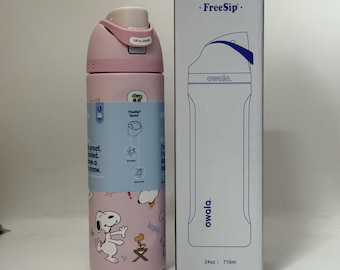 New Snoopy Owala 32oz Pink Water Bottle Stainless Steel Exclusive Edition