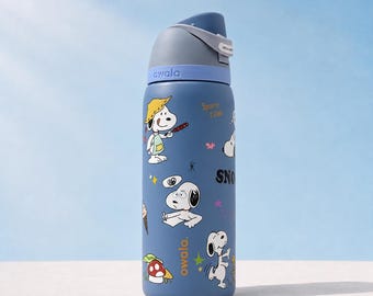 New Snoopy Owala  Blue Water Bottle Stainless Steel Exclusive Edition