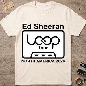 Loop Tour 2026 PNG, Ed Sheeran Konzertgrafikdesign, Nordamerika-Tournee-Sublimation, Popmusik-Fanartikel, Sofort-Download