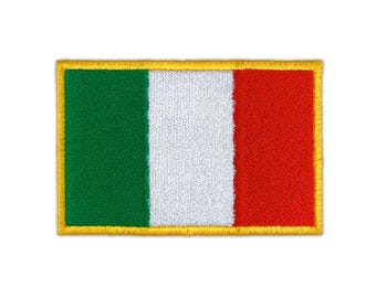 Italy Flag Golden Border Embroidered Patch