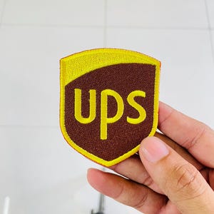 UPS Embroidered Iron On Patch | Courier Company Logo Patch