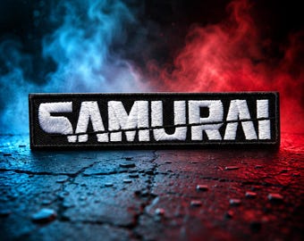 Cyberpunk Samurai Text Logo Patch, Iron On Embroidered Game Logo Patch, Night City Jacket Backpack Vest Cosplay Badge
