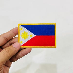 Philippines Flag Golden Border Embroidered Patch