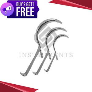 Deaver Retractor 20cm Curved Blade Fiber Optic Illumination Craft and Hobby Tool