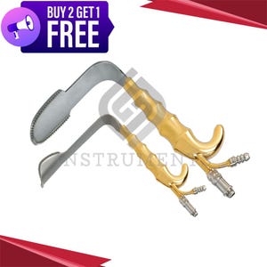 Epstein Abdominoplasty Retractor Fiber Optic Blade Stainless Steel Curved Professional Tool