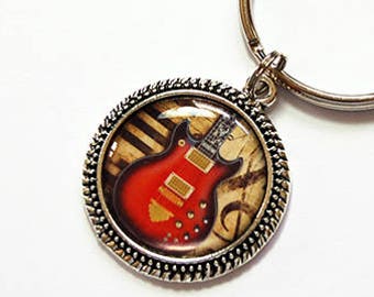 Gitaar sleutelhanger, gitaar sleutelhanger, sleutelhanger, sleutelhanger, kousenvuller, cadeau onder de 10, sleutelhanger, muzikant, gitarist, muziekliefhebber (7726)