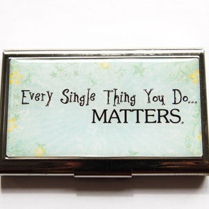 Business Card Case, Card case, Inspirational Words, business card holder, Accessories for Work, For the office (3170)