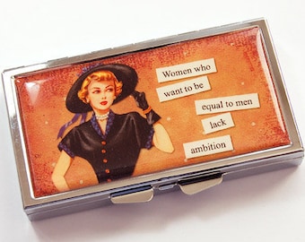 Funny Pill case, Pill case, 7 day,  7 sections, Pill Box, Humor, Funny Saying, Gift for Her, Ambition, funny case (3839)