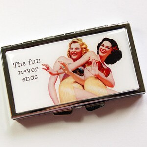 Pill case, 7 day pill case, Retro pill case, funny pill case, Pill box, 7 sections, retro, 7 day pill box, Pill container, dancing (3943)