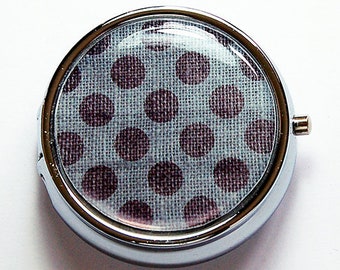 Princess Pill Box Pill Container Gift for her Polka Dots 2135 mint case Pill Case Princess Candy container