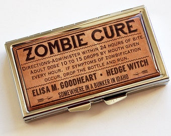 Zombie Cure, Pill case, 7 sections, Pill Container, 7 day pill box, 7 day, Pill Box, poison, Fun Gift, Zombies (4748)