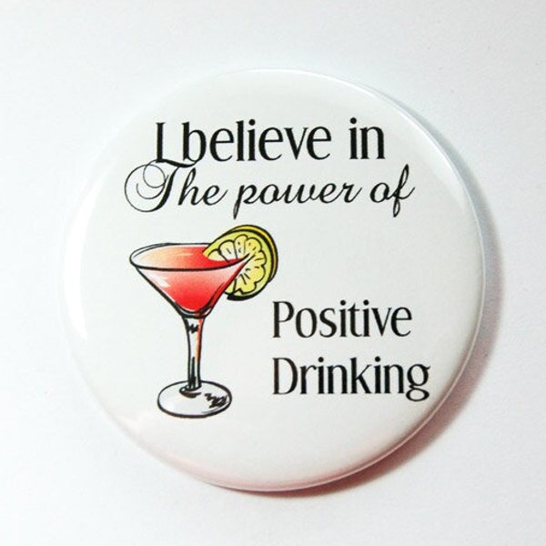 Funny pocket mirror, pocket mirror, mirror, purse mirror, gift for her, funny mirror, Likes to drink, positive drinking (3630)