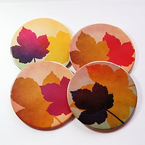 Coasters, Leaf Coasters, Drink Coasters, Thanksgiving Coasters, Fall Colors, Wine Coasters, Hostess Gift, Housewarming Gift, Nature (5127)