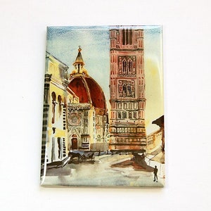 Florence Duomo magnet, Landscape Magnet, Fridge magnet, Kitchen magnet, Magnet, ACEO, stocking stuffer, Italy, Florence (4551)