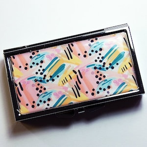 7 Tage Pillendose mit abstraktem Design, Pillendose für Geldbörse, Geschenk für sie, Reise Pillendose (9005)