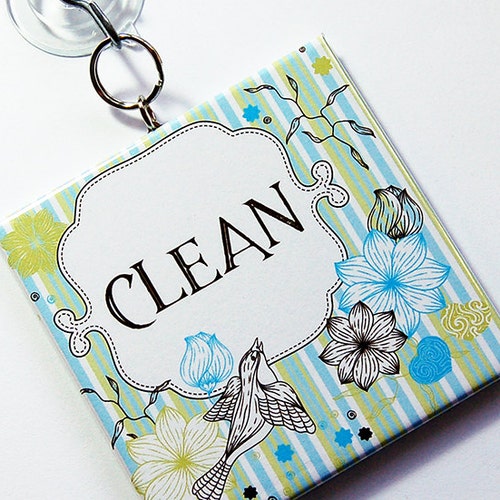 Clean Dishes Dirty Dishes Sign With Suction Cup Dishwasher Etsy