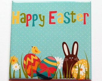 Easter Magnet, Easter Egg Magnet, Easter Bunny, Magnet, Fridge magnet, Easter Eggs, Easter magnet, Easter basket gift, Easter gift (7394)