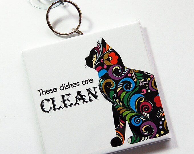 Dishwasher Sign, Cat Dishwasher Sign, Clean Dishes Sign, Dirty Dishes