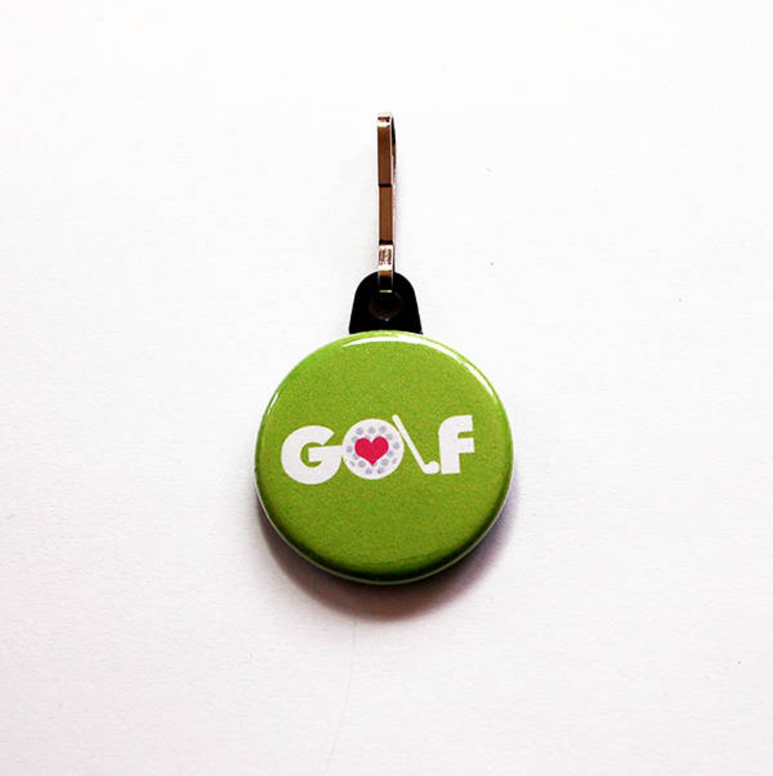 Golf Zipper Pull Green Golf Zipper Pull Backpack Zipper Etsy