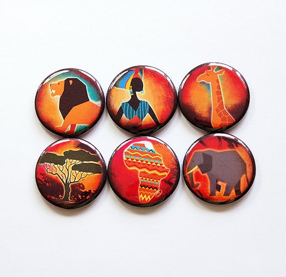 Africa Set Button Kwanzaa Gift Etsy