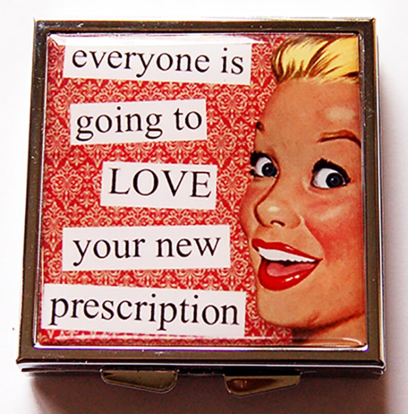 Funny Pill Case Square Pill Case Gift for Friend Funny Pill Etsy