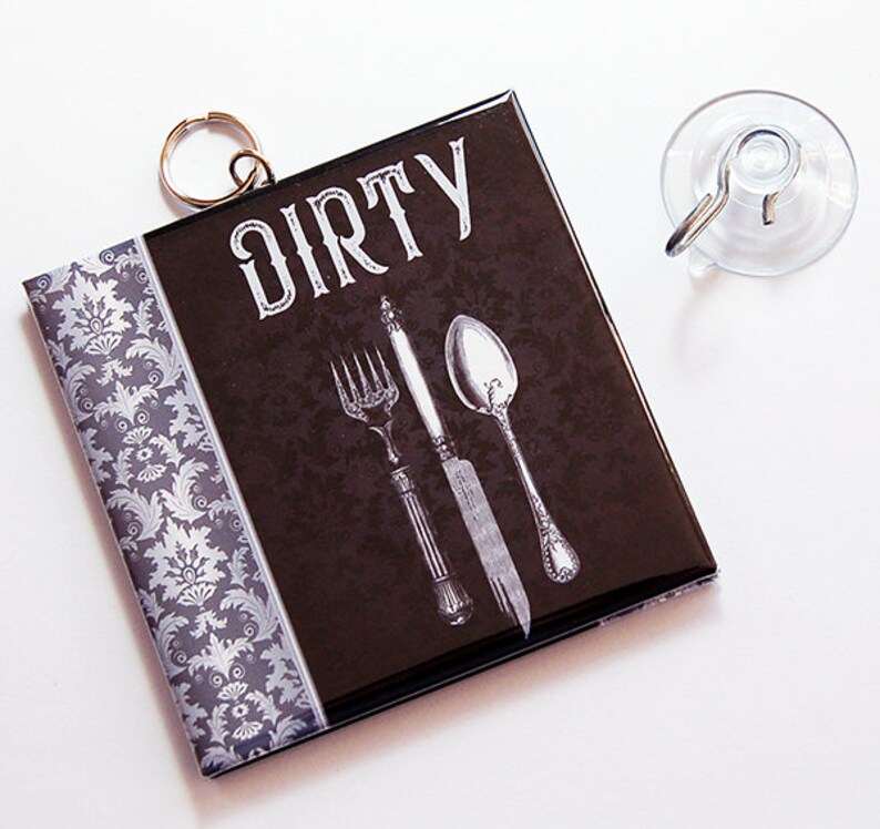 Dishwasher Sign Sign With Suction Cup Clean Dishes Dirty Etsy