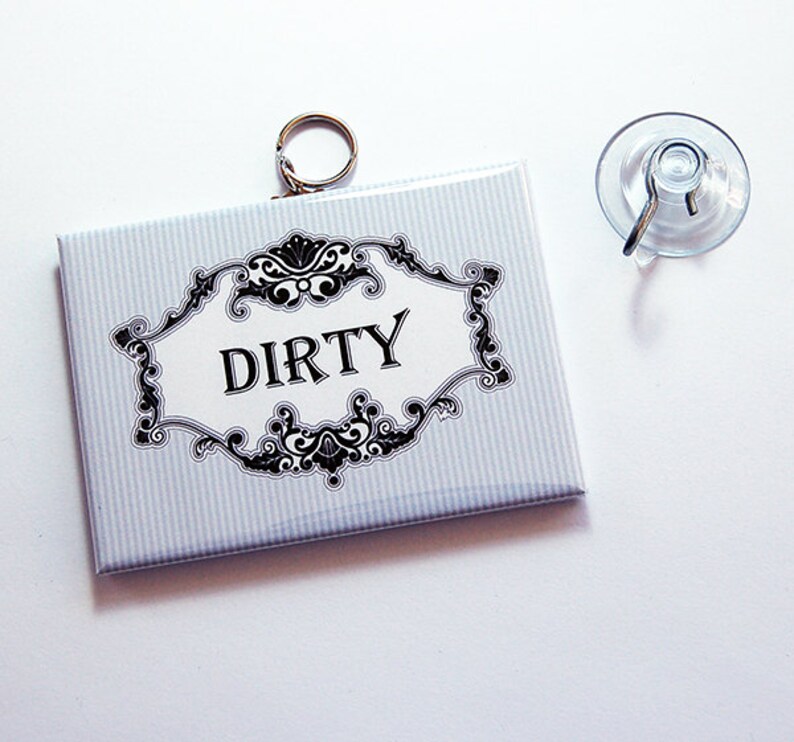 Dishwasher Sign Kitchen Sign Sign With Suction Cup Clean Etsy