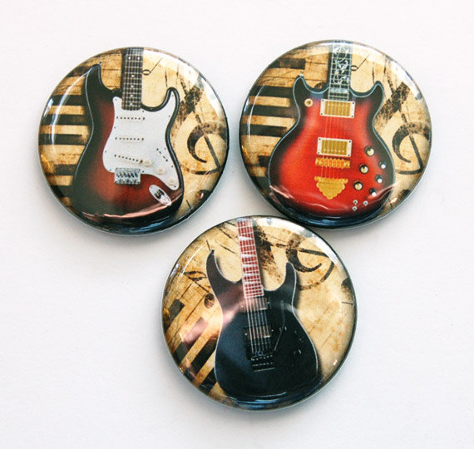Guitar Music Button Kitchen Etsy