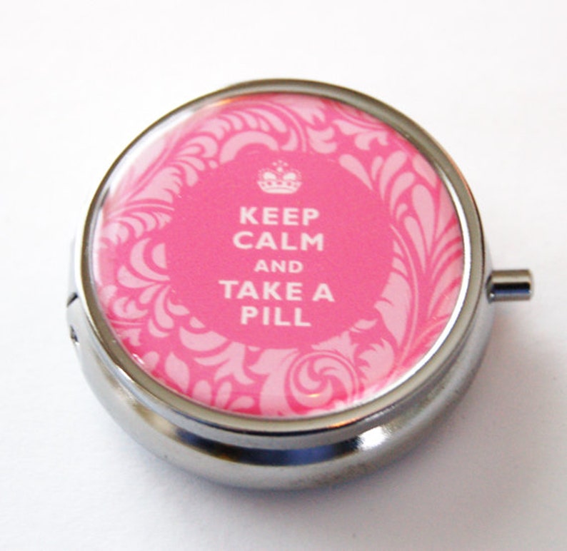 Pill Case Keep Calm Take A Pill Pill Box Case Pill Etsy