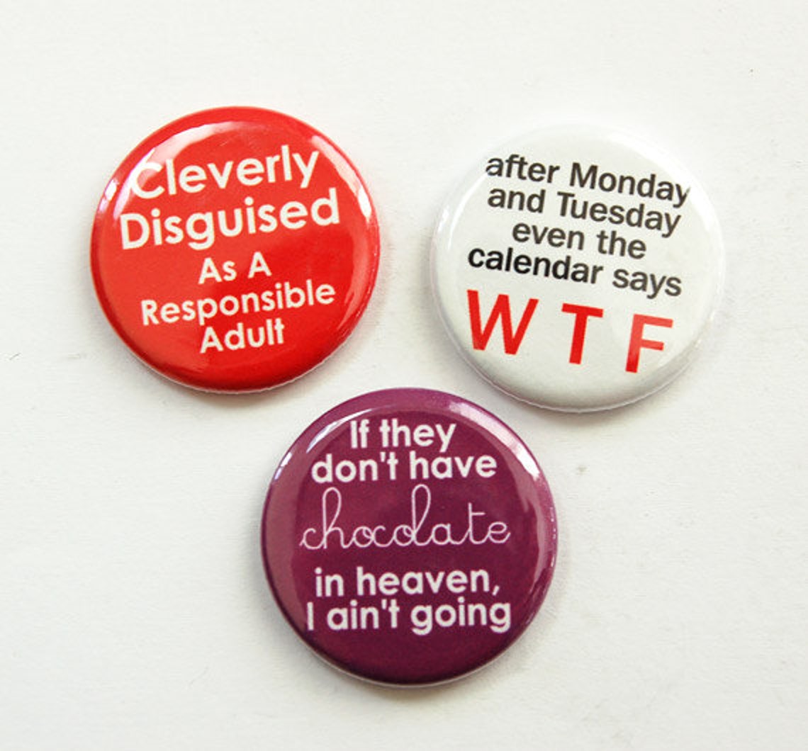 Funny Humor Button Kitchen Fridge Etsy