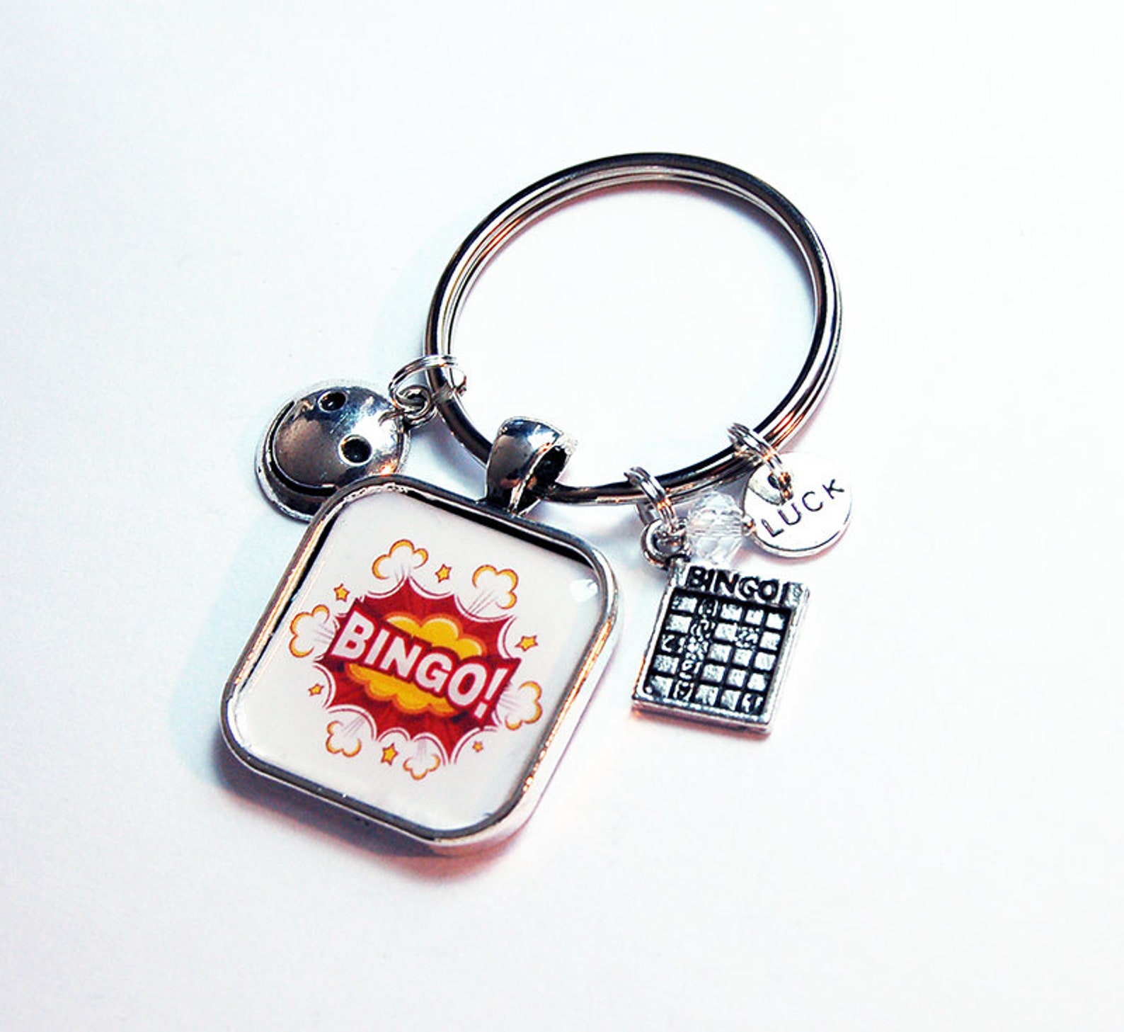 Bingo Keyring With Charms Bingo Keychain Cute Keyring for Etsy UK