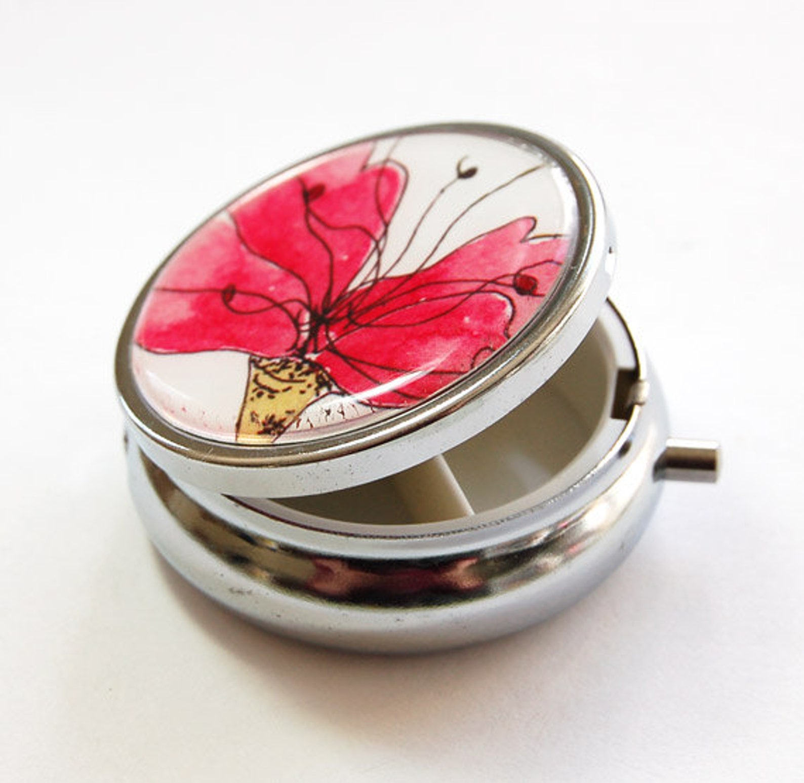 Flower Pill Box Flower Pill Case Pill Container Case Etsy