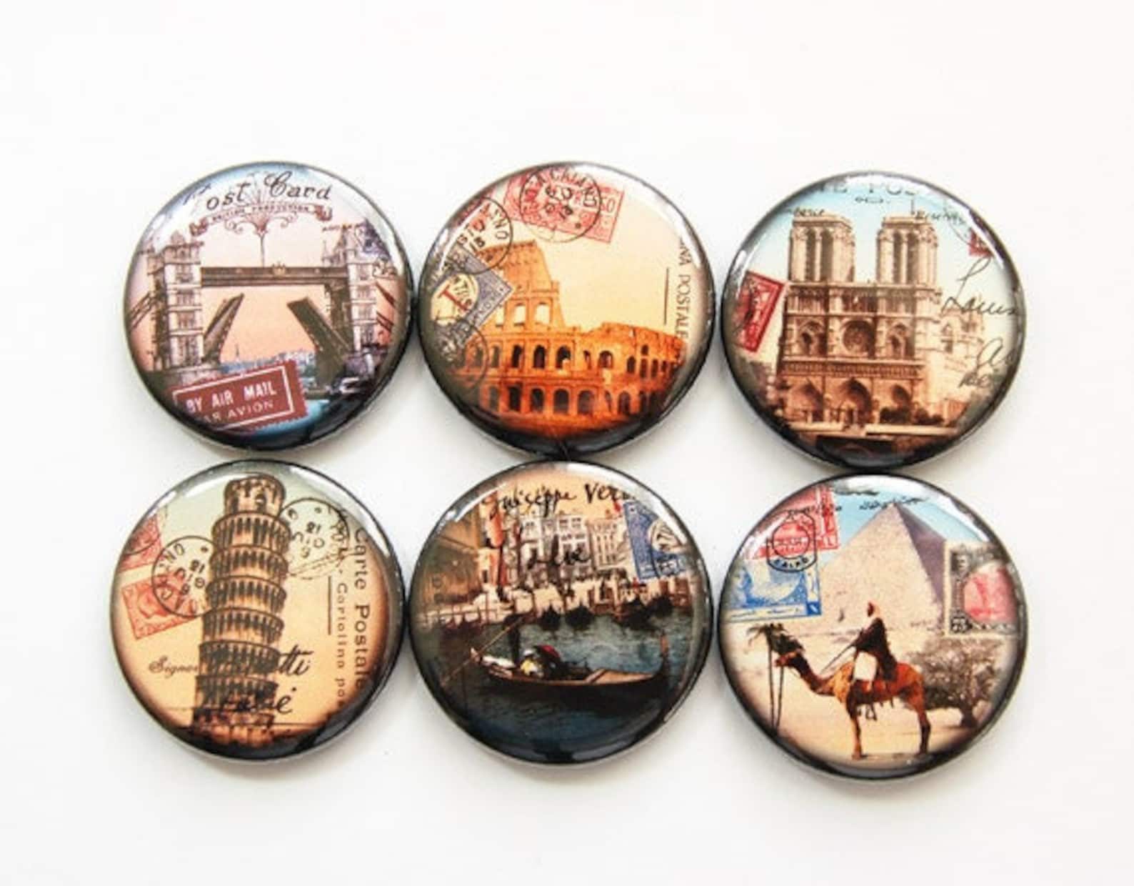 Set Travel Button Kitchen Etsy