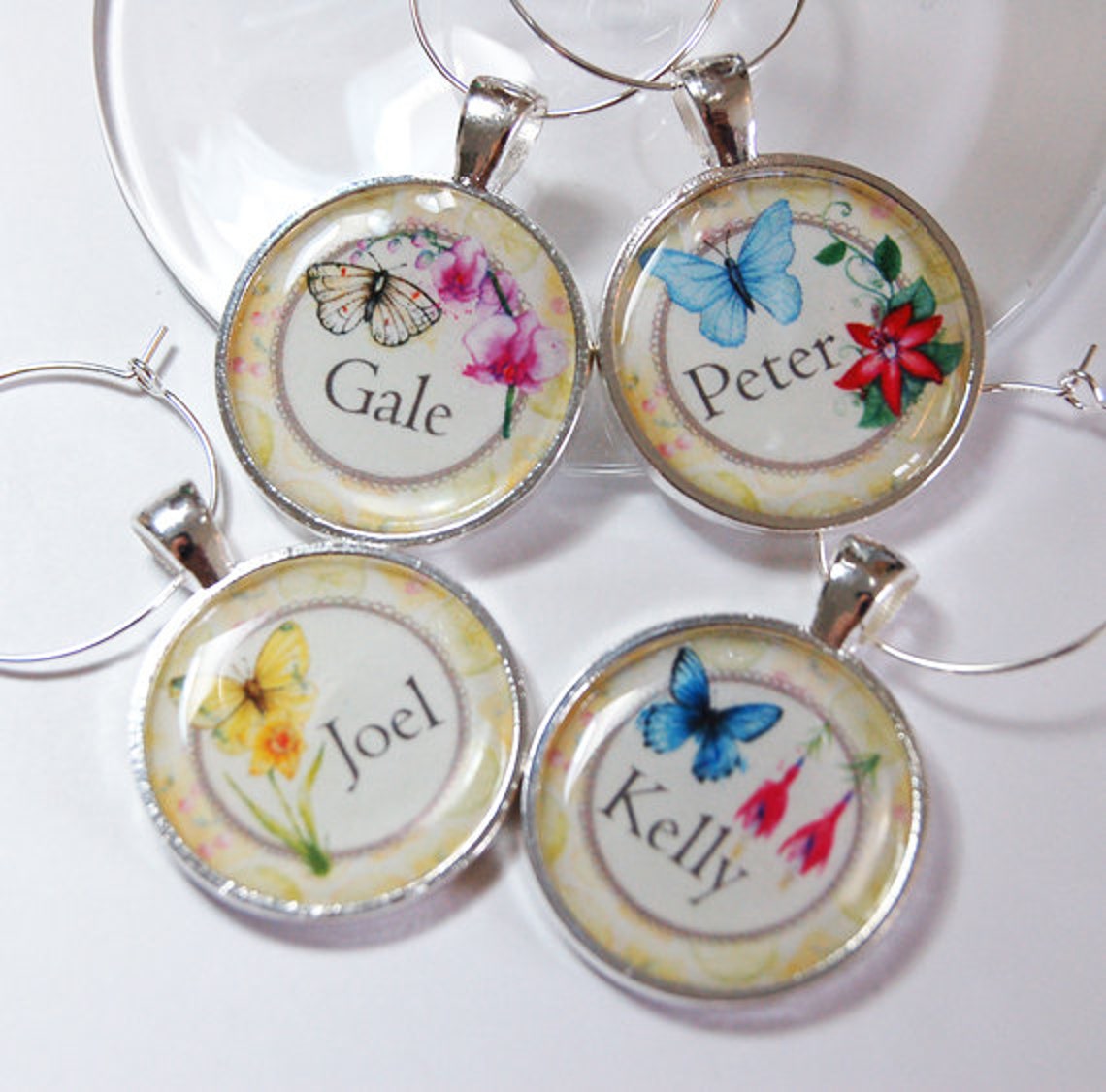 Personalized Wine Charms Custom Wine Charms Wine Glass Etsy