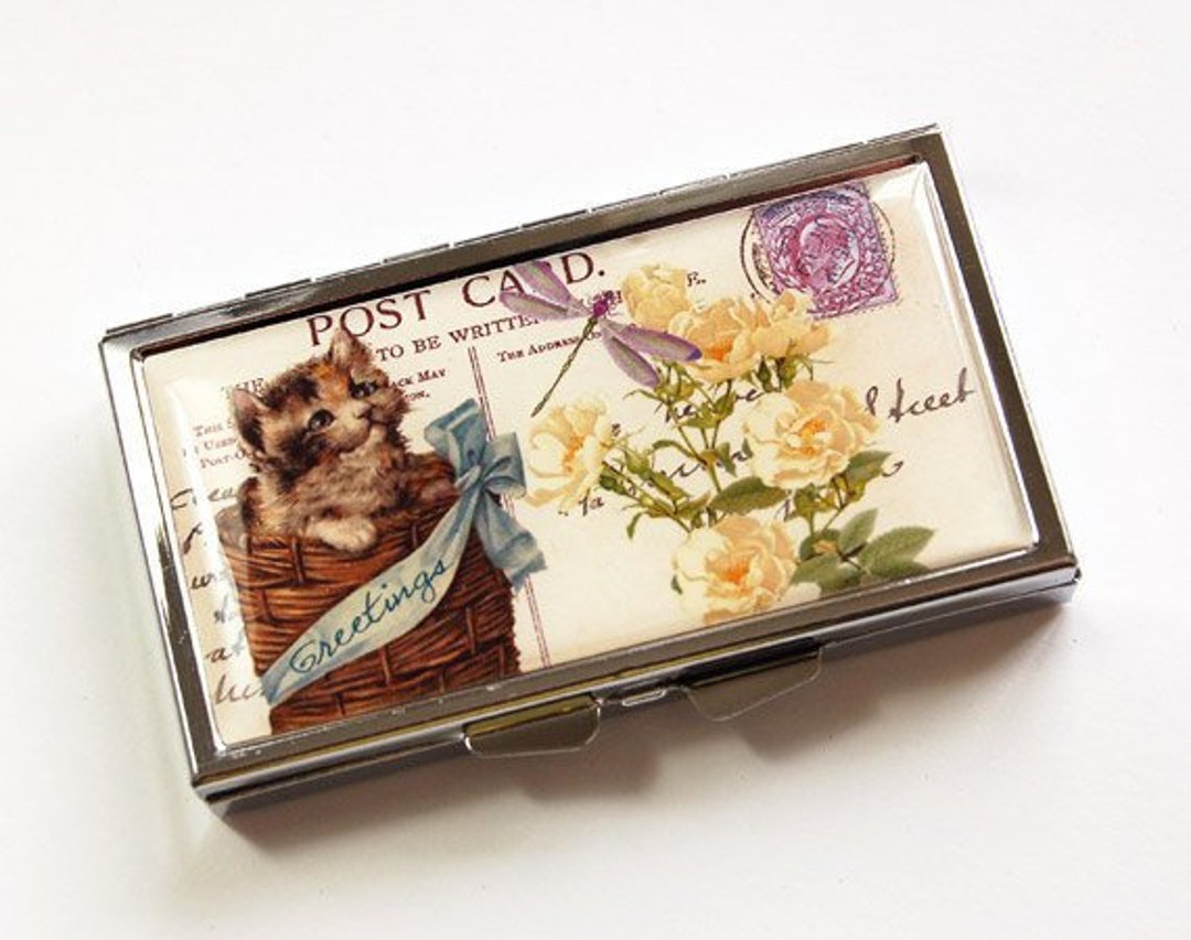7 Day Pill Box, Cat Pill Case, Pill Case, Pill Container, 7 Sections, 7