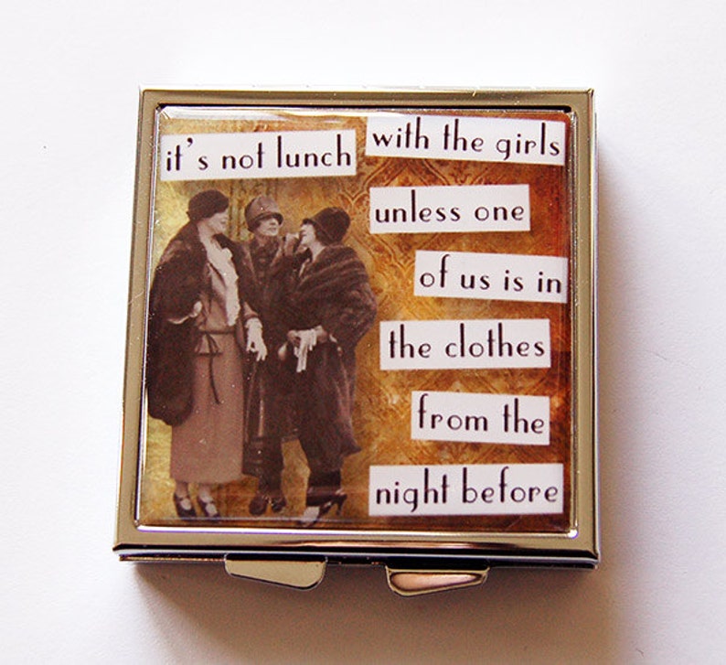 gift for girlfriend Funny pill case Funny pill box Pill Box Square Pill case gift for friend Square Pill box 5224 Pill Case humor