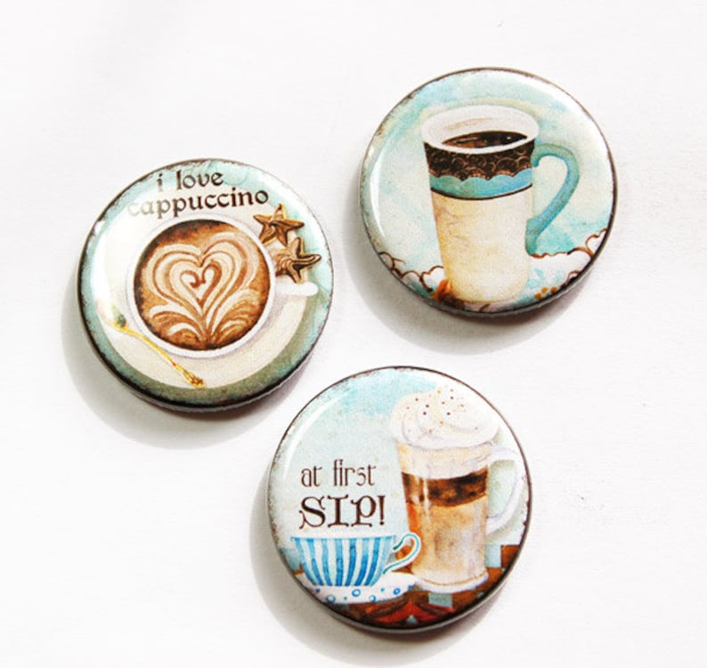 Coffee Coffee Lover Button Kitchen Etsy