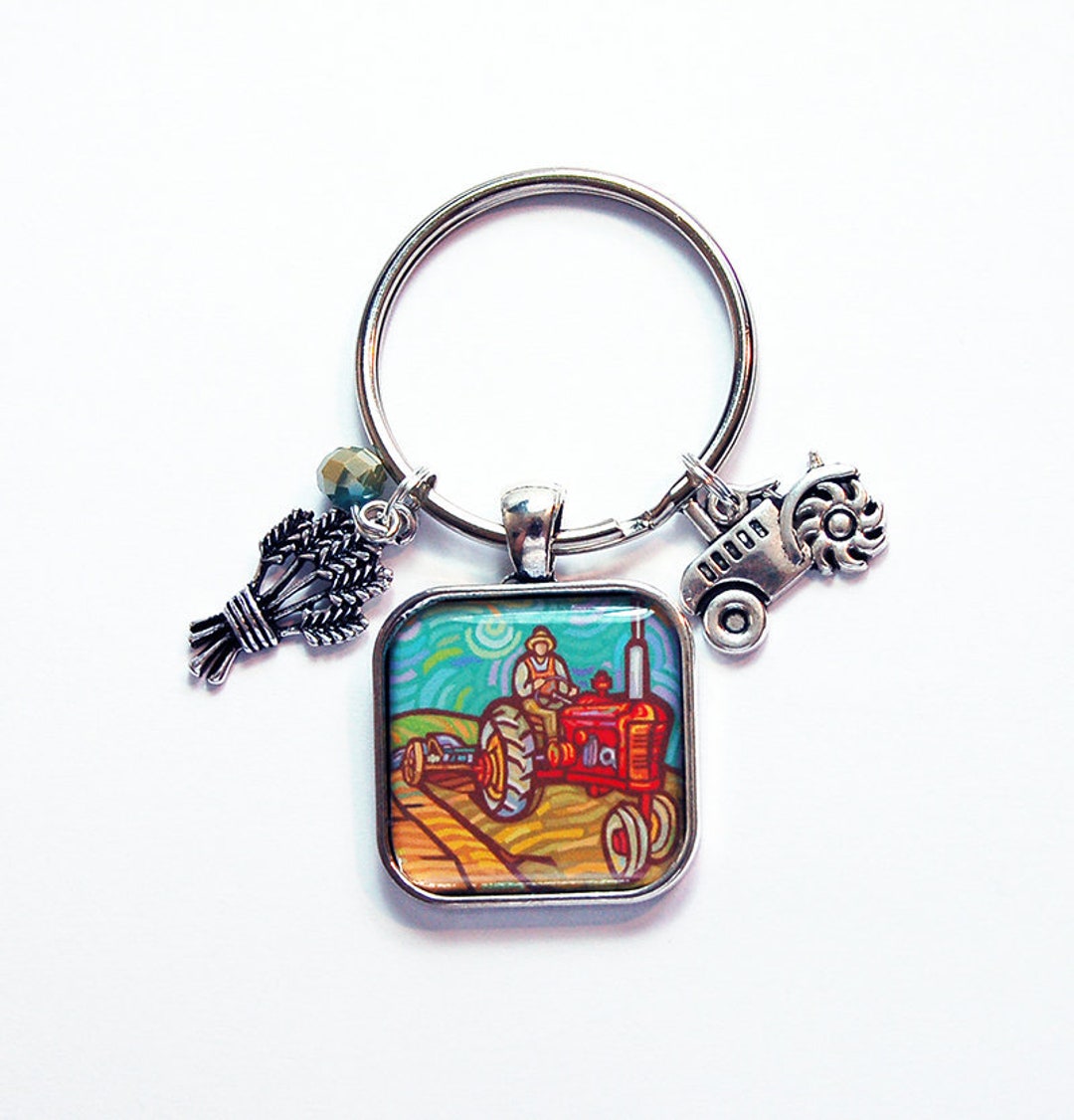 Farm Key Rings Farming Keychain, Farm Life, Cute Keyring, Keychain With Charms ...