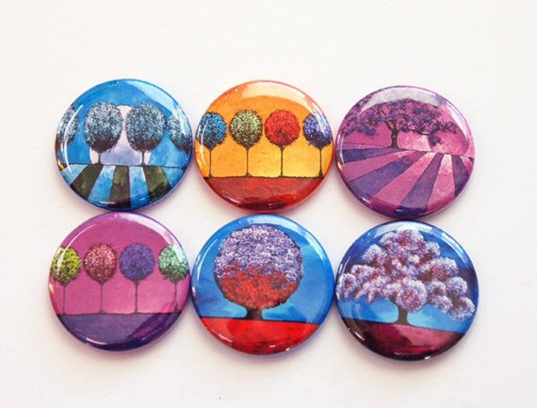 Tree Nature Button Kitchen Etsy