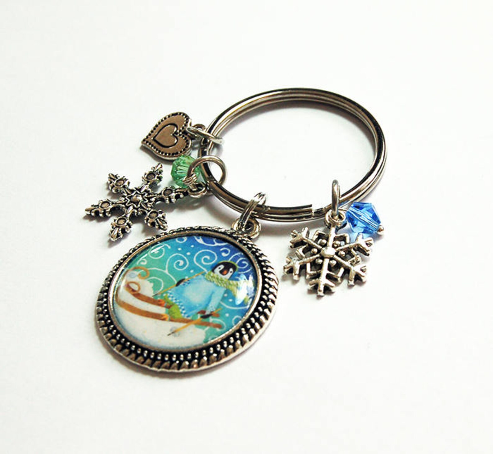 Penguin Keychain Cute Keychain Penguin Keyring Stocking - Etsy