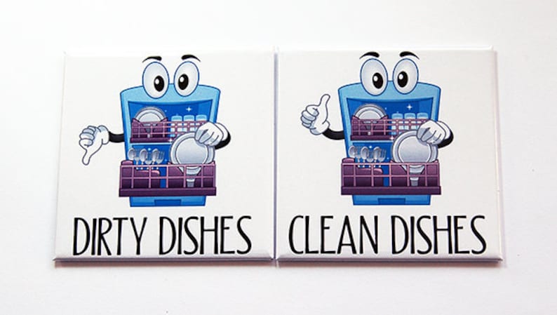 Dishwasher Magnets Dirty Dishes Clean Dishes Kitchen - Etsy Canada